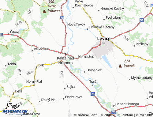 MICHELIN Horná Seč map - ViaMichelin