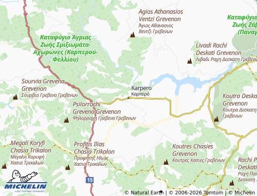 Carte MICHELIN Karpero - ViaMichelin