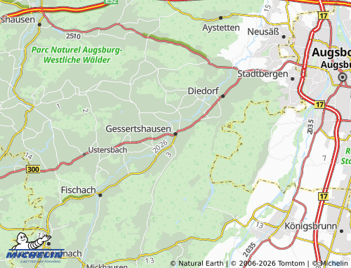 Mappa MICHELIN Gessertshausen - ViaMichelin