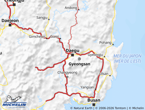 Mappa MICHELIN Taegu-Jikhalsi - ViaMichelin
