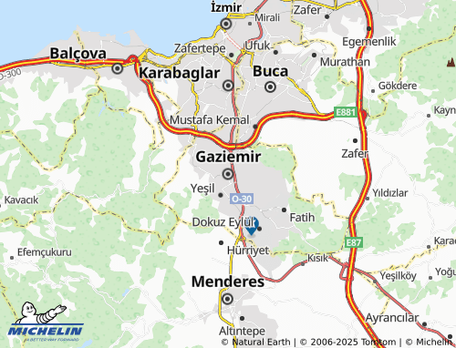 MICHELIN Gaziemir map - ViaMichelin