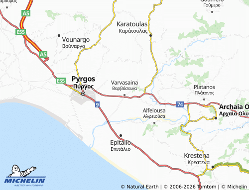 Mappa MICHELIN Varvasaina - ViaMichelin