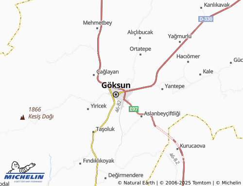 MICHELIN Cumhuriyet map - ViaMichelin