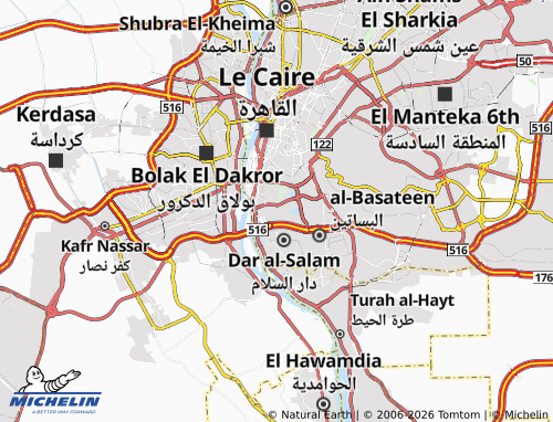 MICHELIN Kom Ghorab map - ViaMichelin