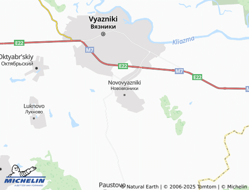 MICHELIN Novovyazniki map - ViaMichelin
