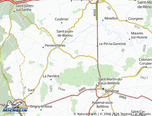MICHELIN Bellavilliers map - ViaMichelin