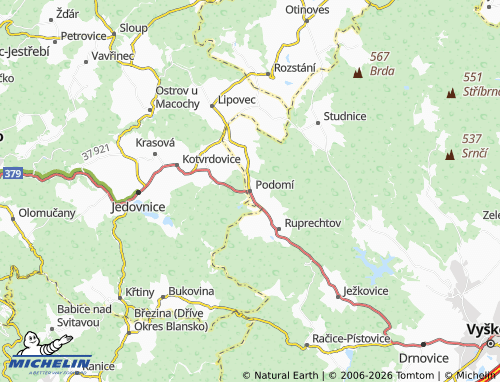 Mappa MICHELIN Podomí - ViaMichelin