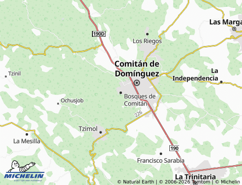 MICHELIN-Landkarte Bosques de Comitán - ViaMichelin