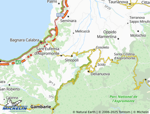 MICHELIN Sinopoli Inferiore map - ViaMichelin