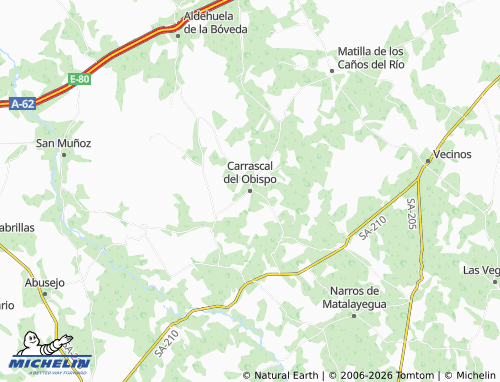 MICHELIN Carrascal del Obispo map - ViaMichelin