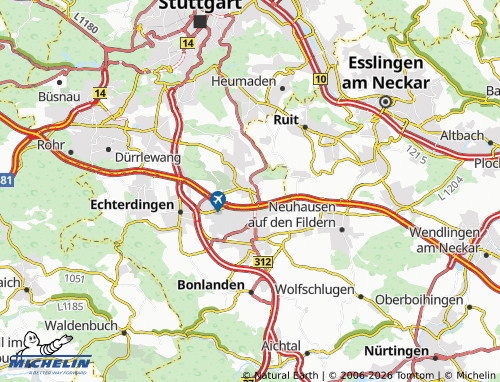 MICHELIN Plieningen map - ViaMichelin