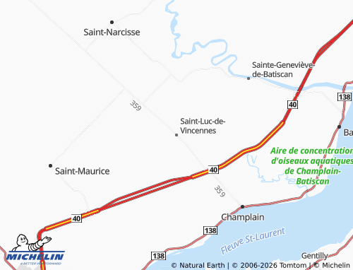 Kaart MICHELIN Saint-Luc-de-Vincennes - ViaMichelin