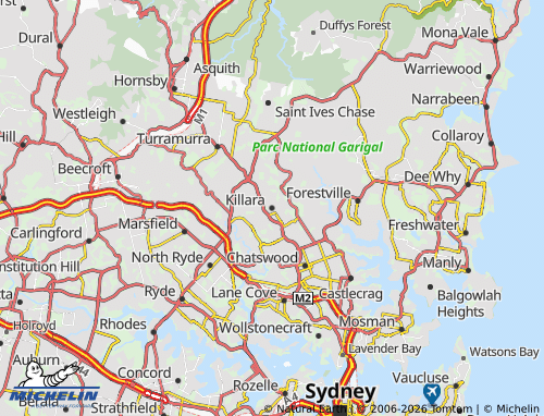Mapa MICHELIN Killara - ViaMichelin