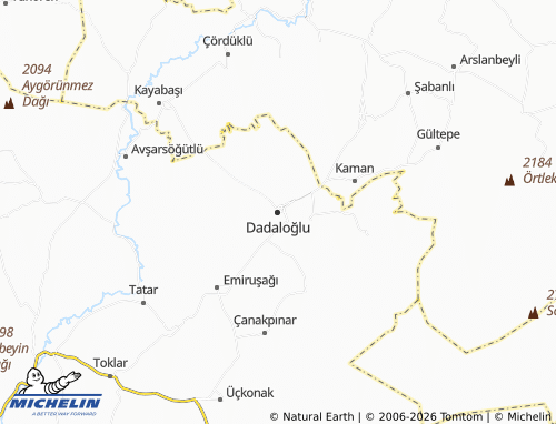 MICHELIN Dadaloğlu map - ViaMichelin