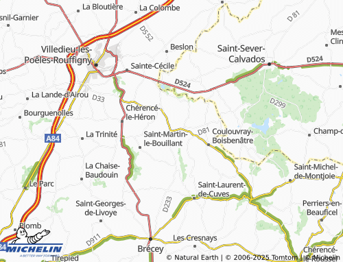 MICHELIN Le Bourigny map - ViaMichelin