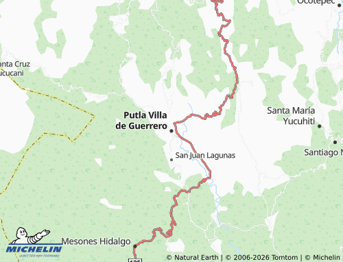 Mappa MICHELIN Putla Villa de Guerrero - ViaMichelin