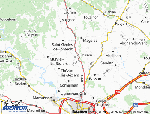 Mapa MICHELIN Puimisson - ViaMichelin