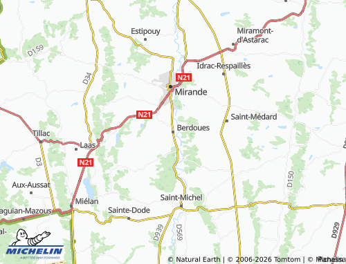 Mapa MICHELIN Berdoues - ViaMichelin
