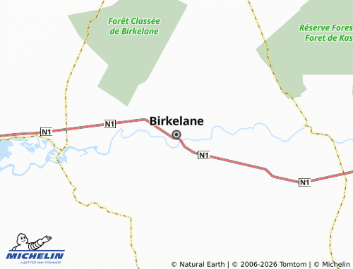 MICHELIN Birkelane map - ViaMichelin