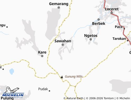 MICHELIN-Landkarte Bareng - ViaMichelin