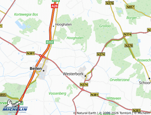 Carte MICHELIN Zwiggelte - ViaMichelin