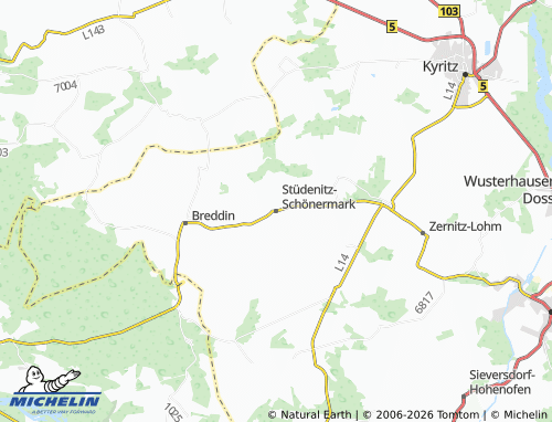 MICHELIN Stüdenitz-Schönermark map - ViaMichelin