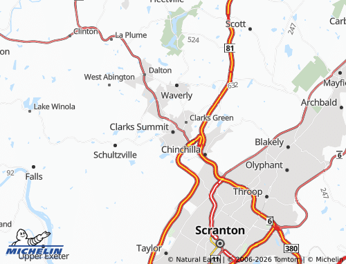 Mappa MICHELIN Clarks Summit - ViaMichelin