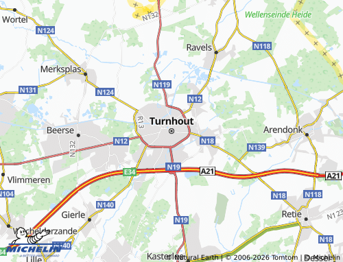 MICHELIN-Landkarte Turnhout - ViaMichelin