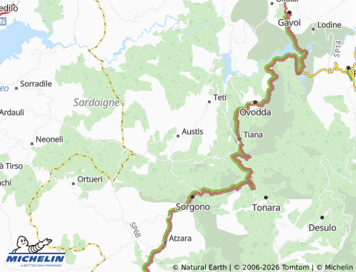 MICHELIN Austis map - ViaMichelin