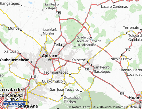 Mapa MICHELIN Santa María Texcalac - ViaMichelin