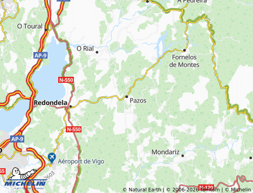 MICHELIN-Landkarte Pazos de Borbén - ViaMichelin