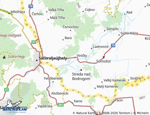MICHELIN Viničky map - ViaMichelin