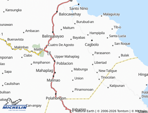 MICHELIN Hinaguimitan map - ViaMichelin