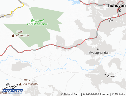 Mappa MICHELIN Luvhalani - ViaMichelin