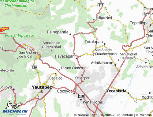 MICHELIN Tlayacapan map - ViaMichelin