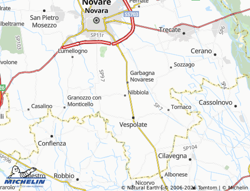 Mappa MICHELIN Nibbiola - ViaMichelin
