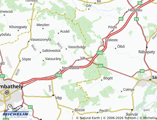 Mapa MICHELIN Vát - ViaMichelin