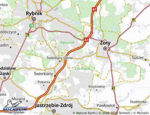 Mappa MICHELIN Rój - ViaMichelin