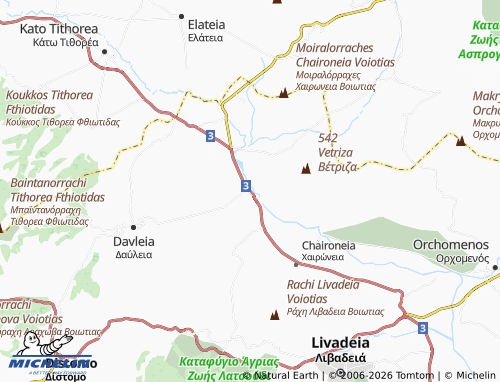 MICHELIN Stathmos Davleias map - ViaMichelin