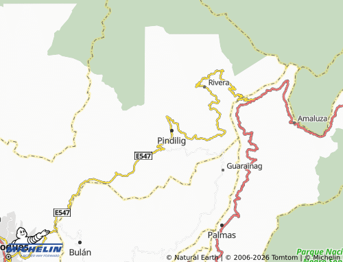 MICHELIN Pindilig map - ViaMichelin