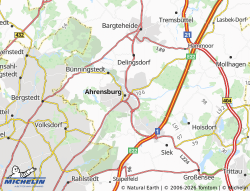 MICHELIN Ahrensburg map - ViaMichelin