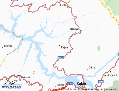 Mapa MICHELIN Fajza - ViaMichelin