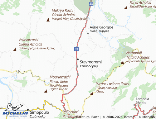 MICHELIN Stavrodromi map - ViaMichelin