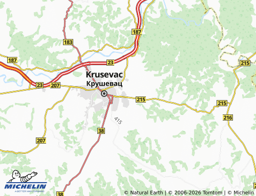 Mapa MICHELIN Parunovac - ViaMichelin