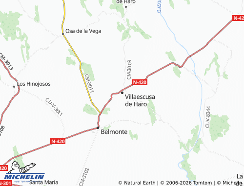 MICHELIN Villaescusa de Haro map - ViaMichelin