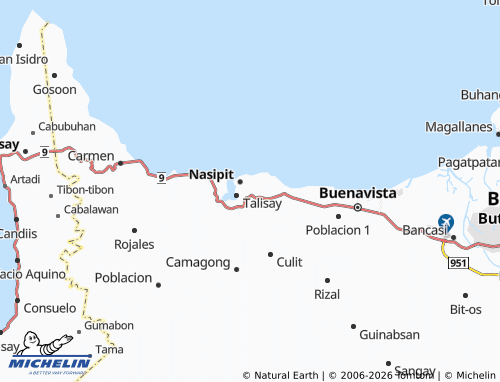 MICHELIN Punta map - ViaMichelin