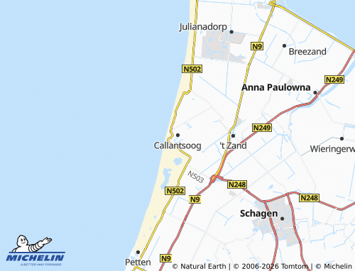 MICHELIN Callantsoog map - ViaMichelin