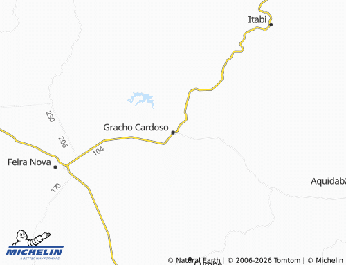MICHELIN Gracho Cardoso map - ViaMichelin