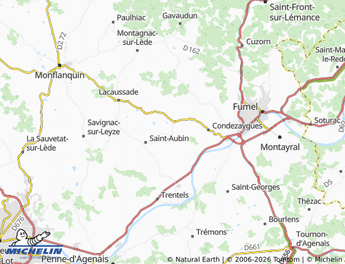 Carte MICHELIN Monségur - ViaMichelin