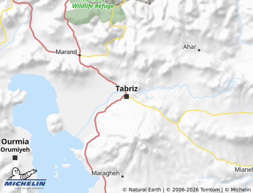 Mapa MICHELIN Azarbayjan-e Sharqi - ViaMichelin
